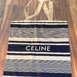 Navy And Cream Striped CelineTote